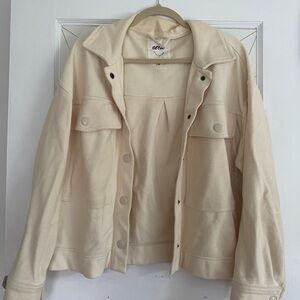 Cozy white aerie shacket